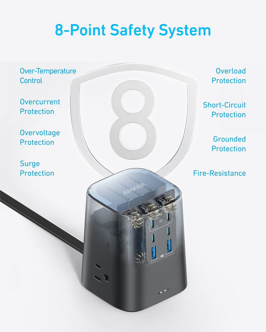 anker ladestasjon 9-i-1 100w
