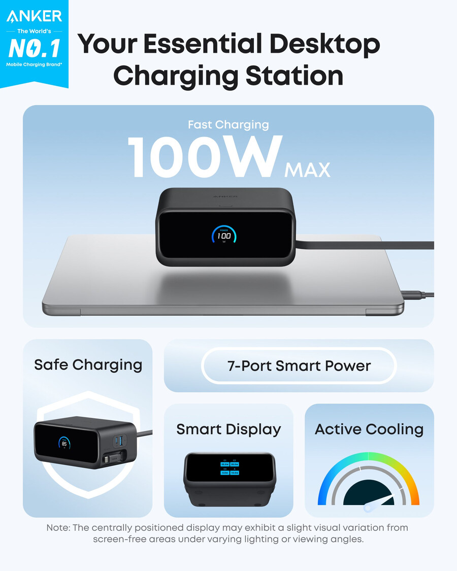 anker nano ladestasjon 7-i-1 100w