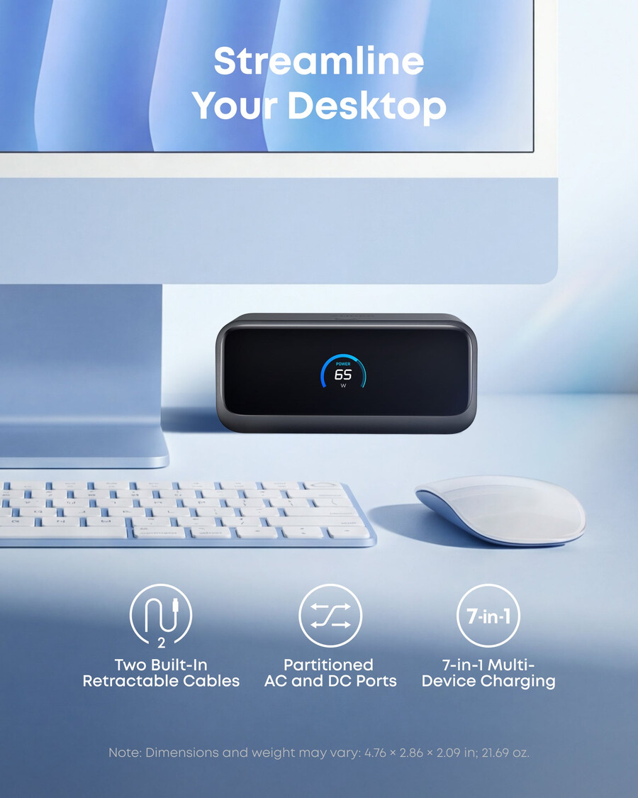 anker nano ladestasjon 7-i-1 100w