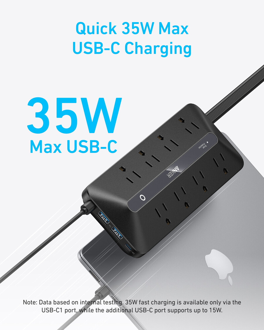 anker usb-strømskinne 12-i-1 35w