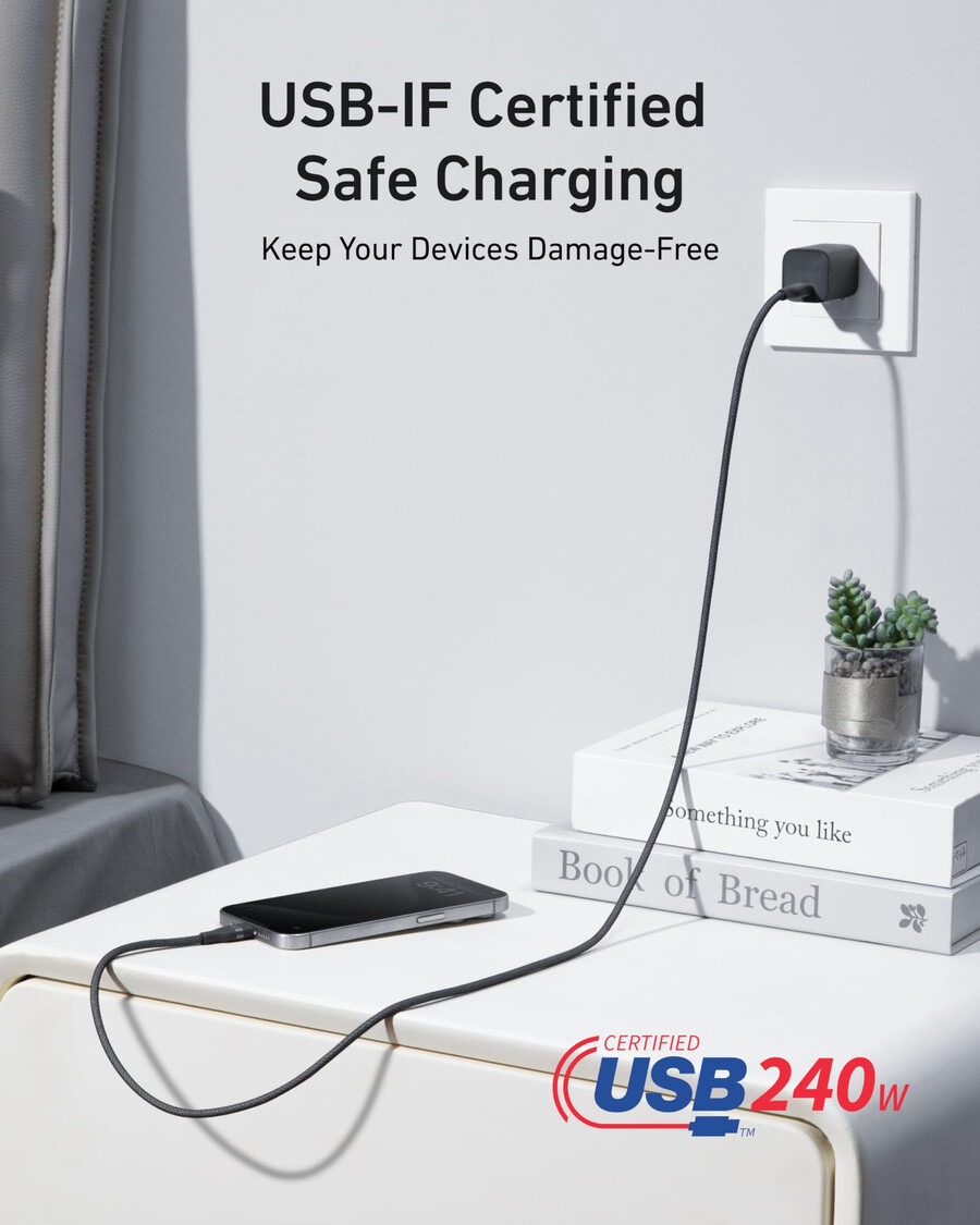 anker usb-c til usb-c-kabel 09 m 18 m 240 w resirkulert flettet 2-pakning
