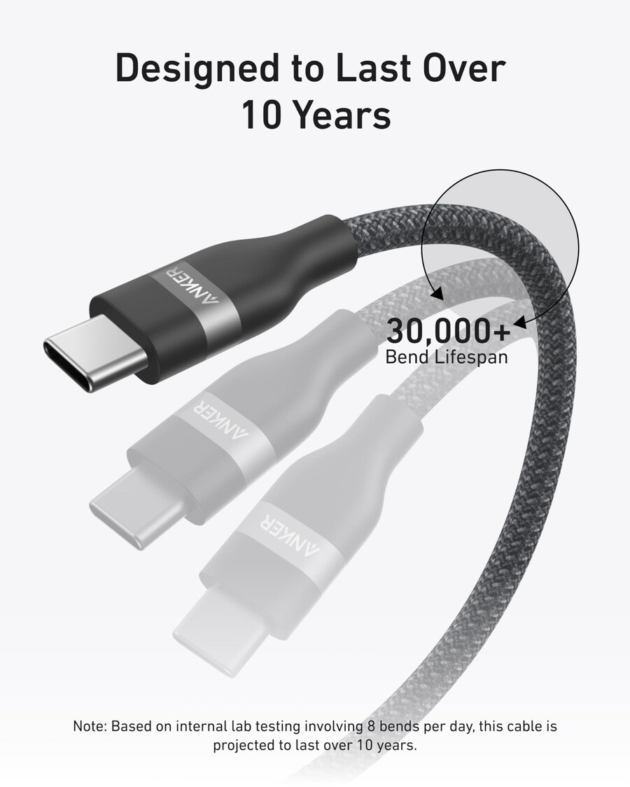 anker usb-c til usb-c-kabel 09 m 18 m 240 w resirkulert flettet