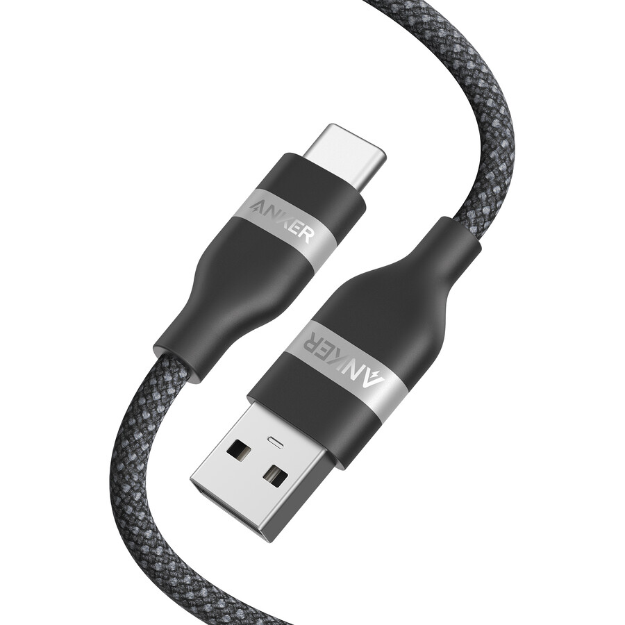 anker usb-a til usb-c-kabel 09 m18 m resirkulert flettet