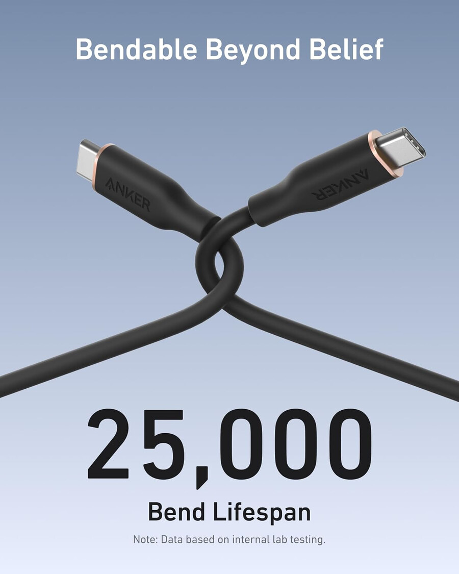 anker 643 usb-c til usb-c-kabel flow silikon