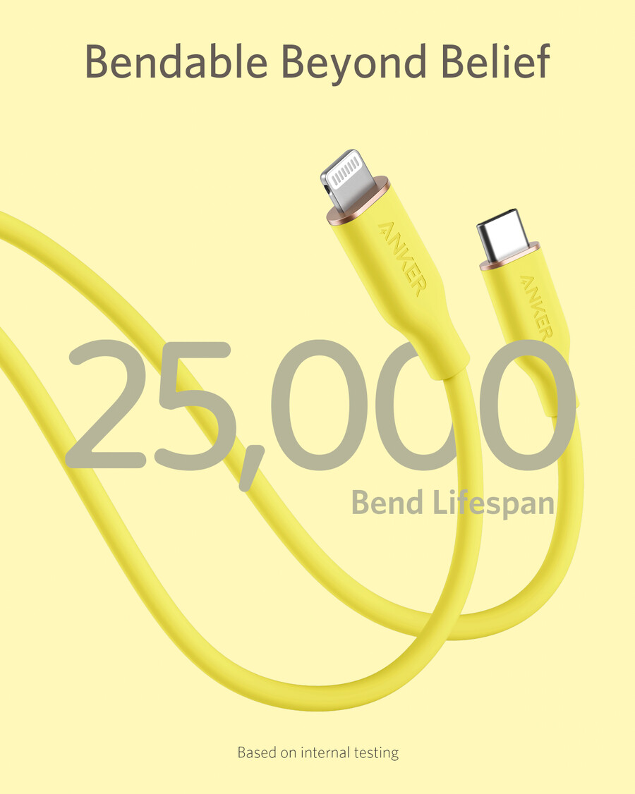 anker 641 usb-c til lightning-kabel flow 90 cm silikon