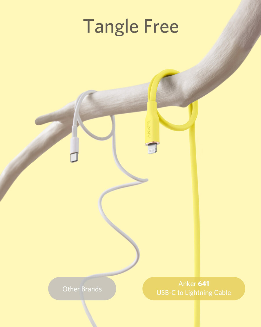 anker 641 usb-c til lightning-kabel flow 90 cm silikon