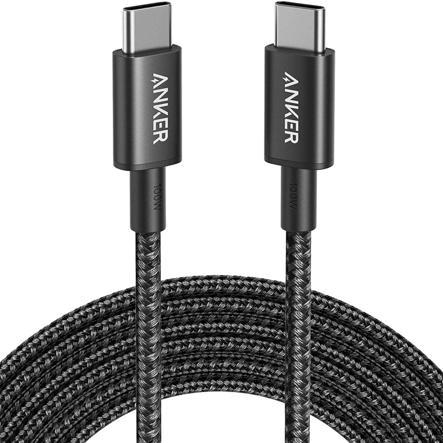 ny nylon usb-c til usb-c 100w-kabel 3 meter