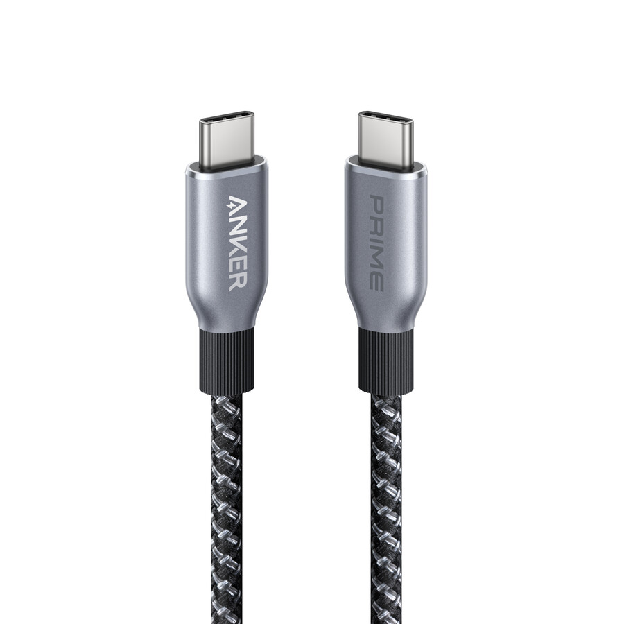 anker prime usb-c til usb-c-kabel 240 w resirkulert flettet