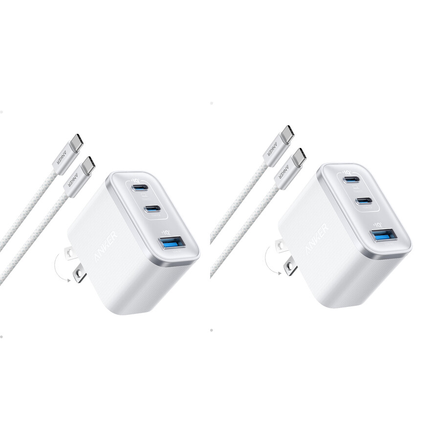 anker nano-lader 70 w 3 porter – 2-pakning