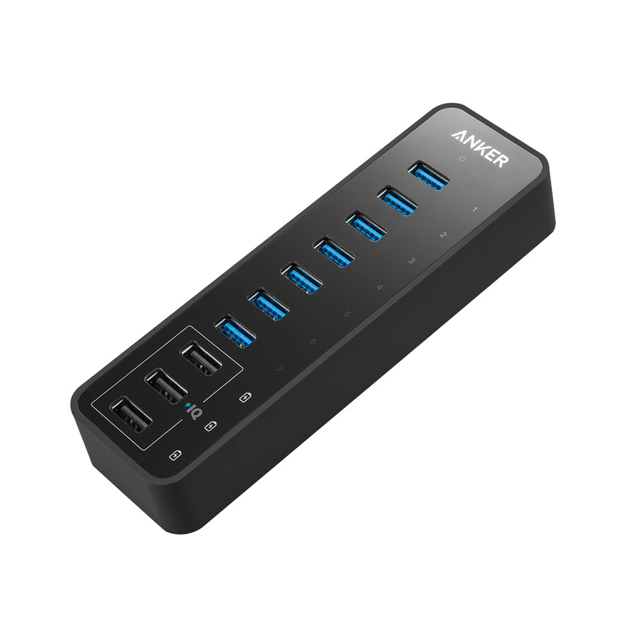 anker 60w 10-porters usb 3.0-datahub