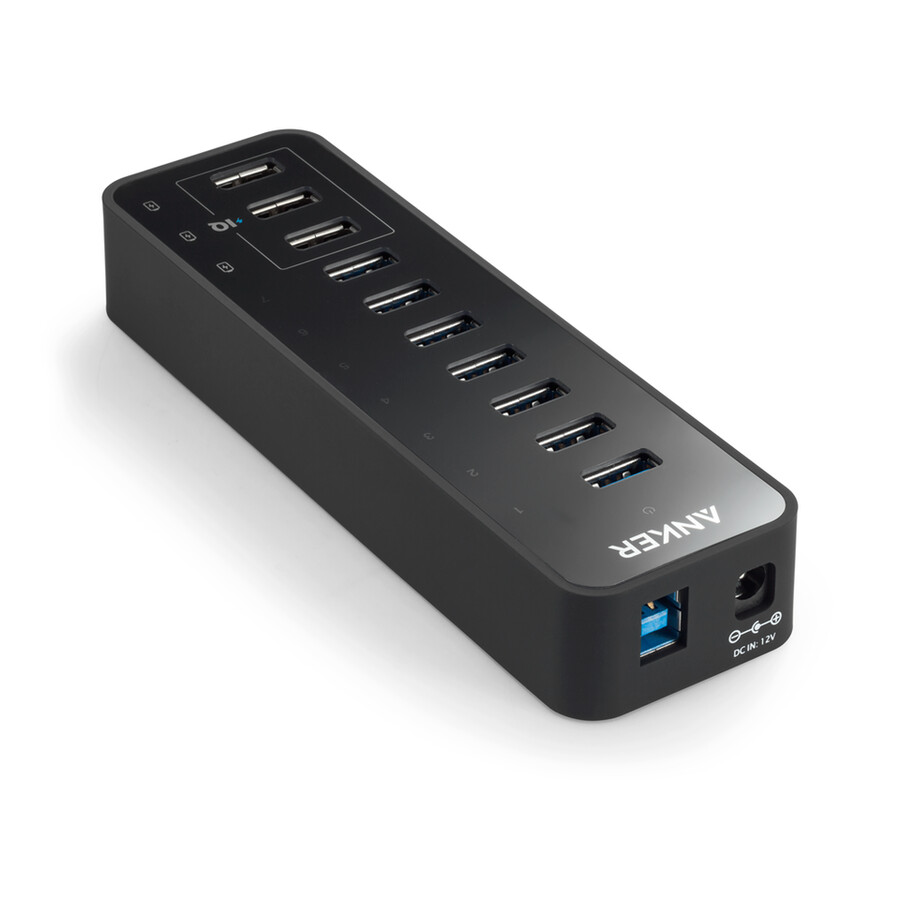 anker 60w 10-porters usb 3.0-datahub