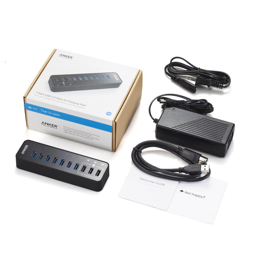 anker 60w 10-porters usb 3.0-datahub