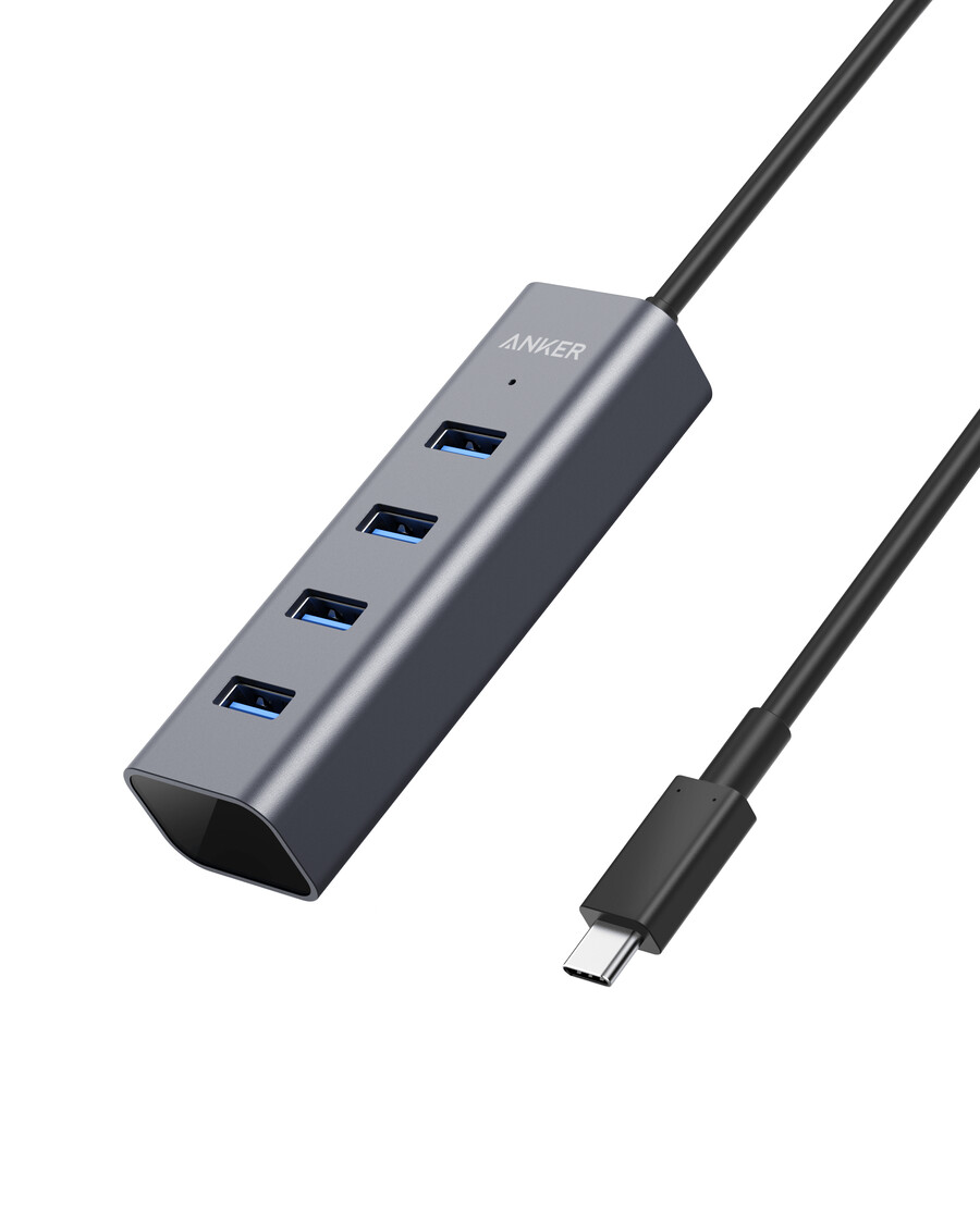 usb-c til 4-porters usb 3.0-hub
