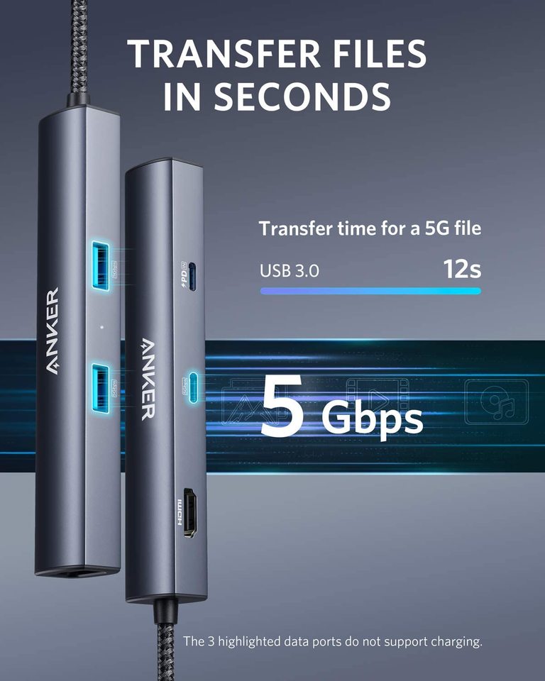 anker 543 usb-c-hub 6-i-1 slank