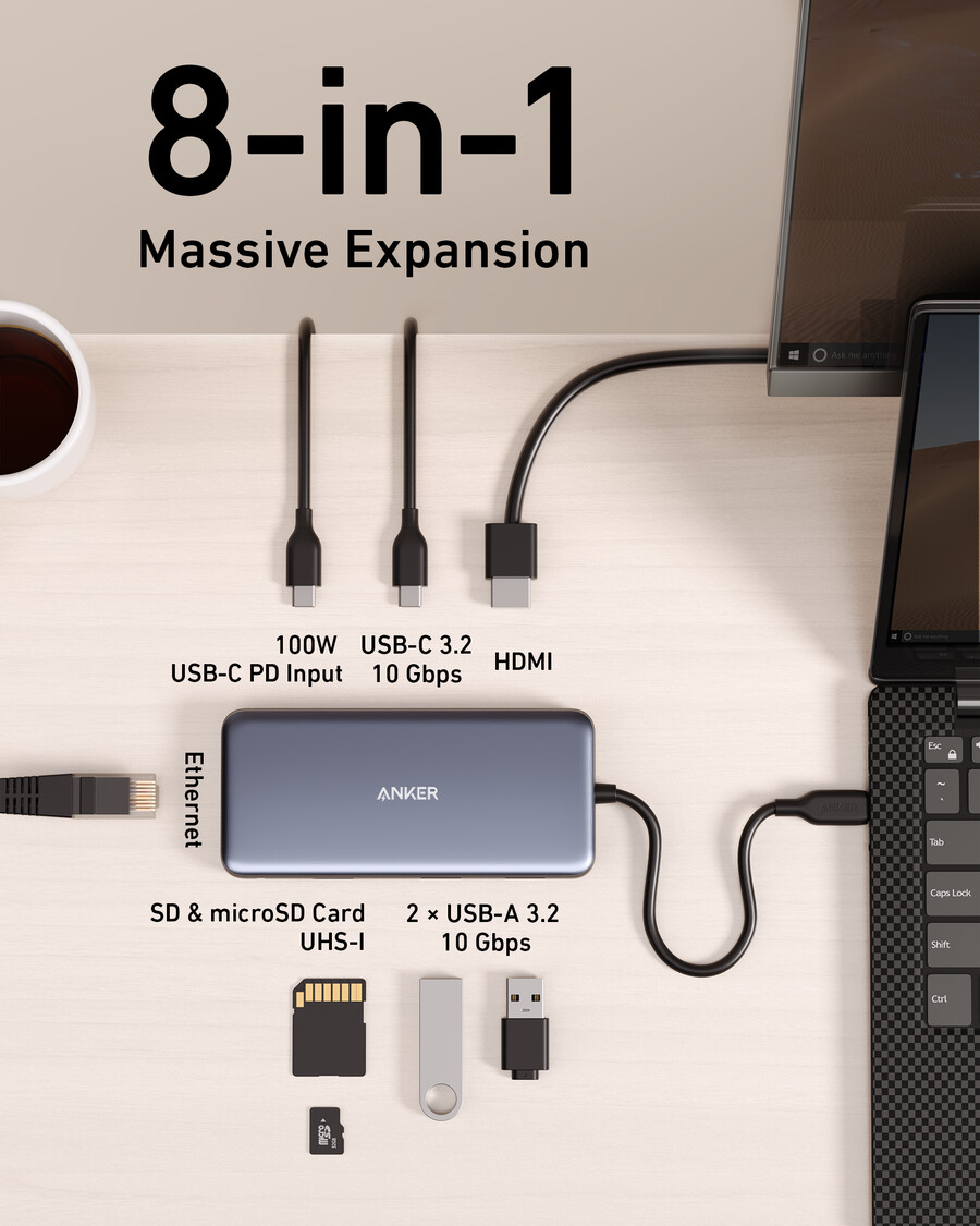 anker 555 usb-c-hub 8-i-1