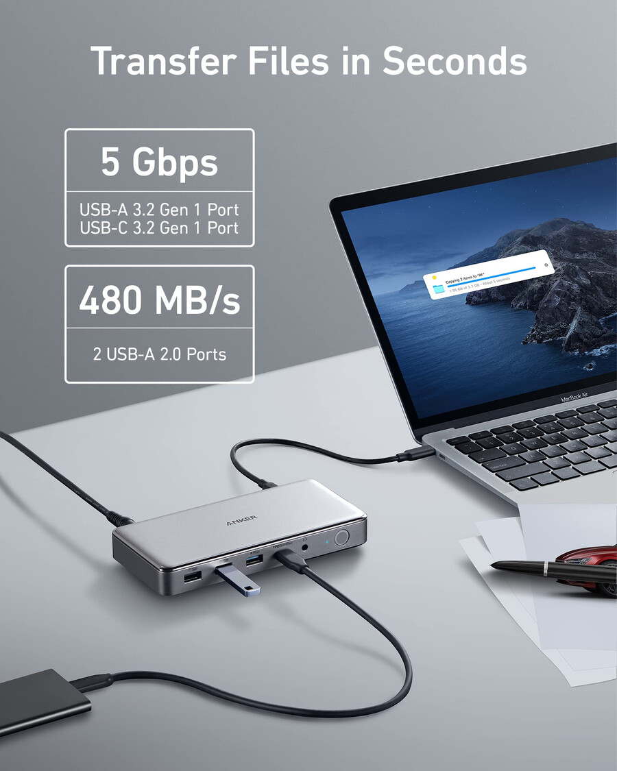 anker 563 usb-c-dokkingstasjon 10-i-1