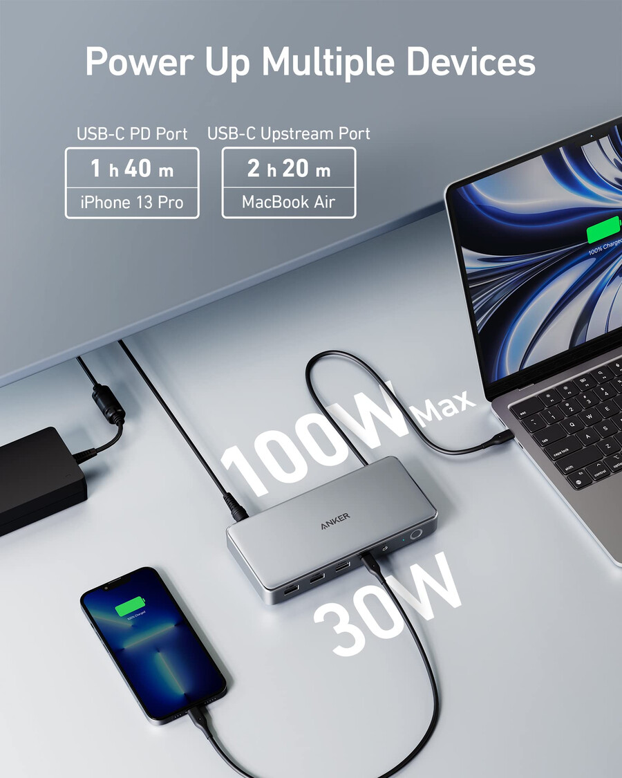 anker 563 usb-c-dokkingstasjon 10-i-1