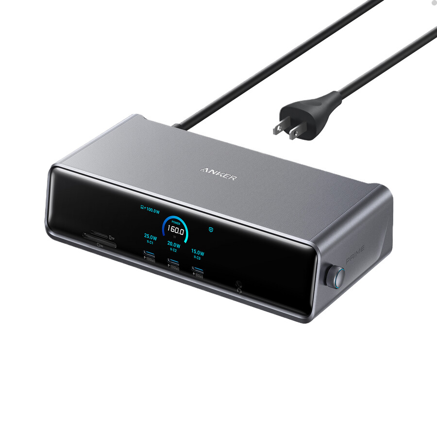 anker prime-dokkingstasjon 14-i-1 trippel skjerm displaylink med dl7400