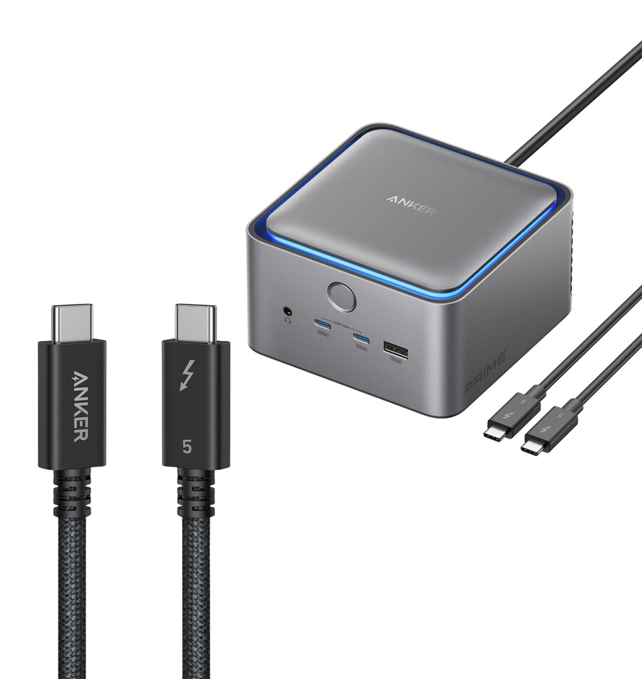 anker prime tb5 dokkingstasjon 14-i-1 140w 8k thunderbolt 5