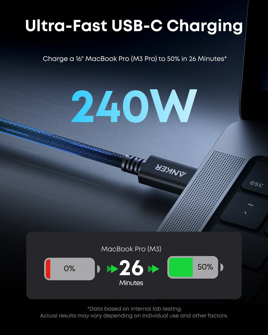 anker prime tb5 dokkingstasjon 14-i-1 140w 8k thunderbolt 5
