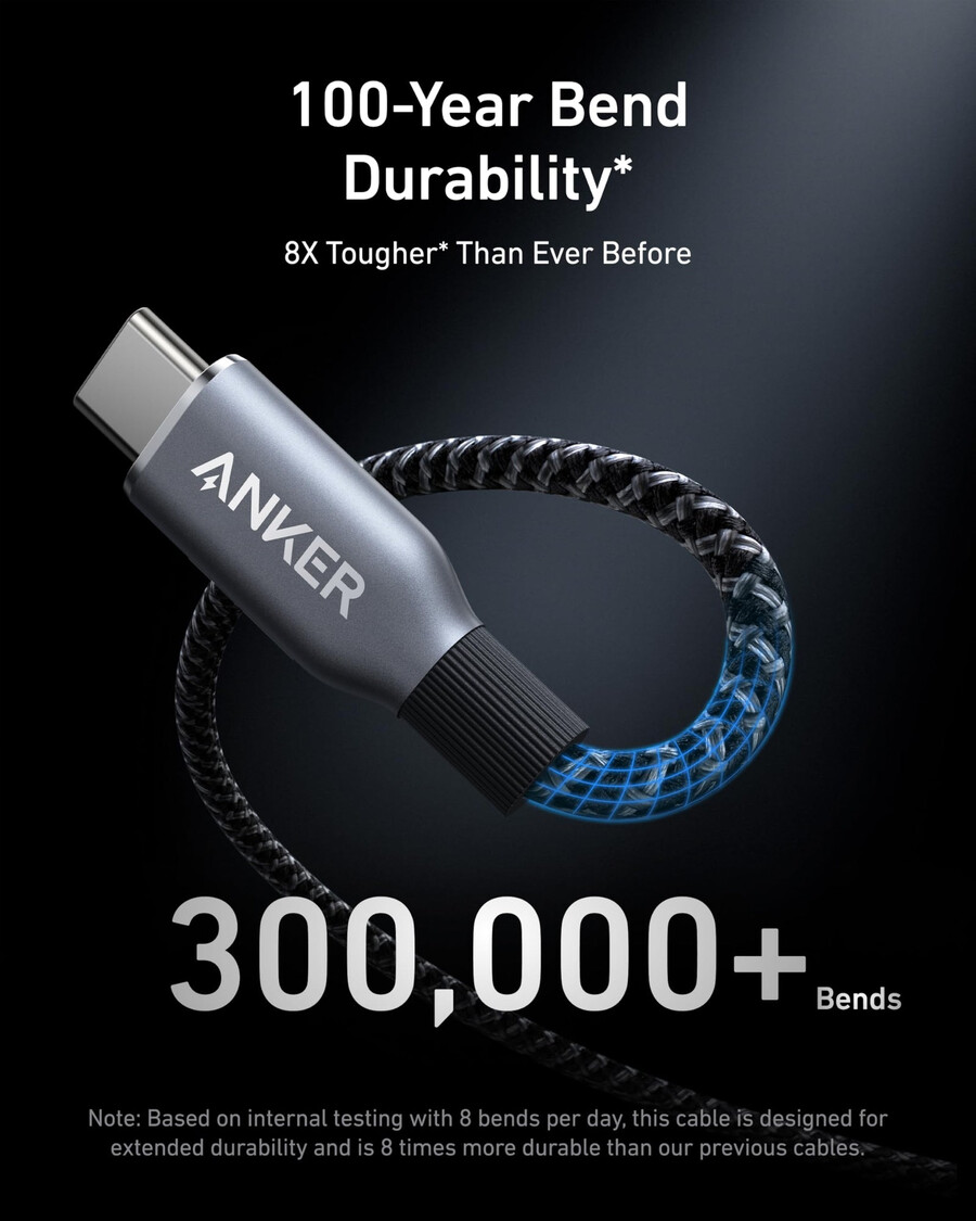 anker prime ladestasjon med 240w usb-c til usb-c-kabel