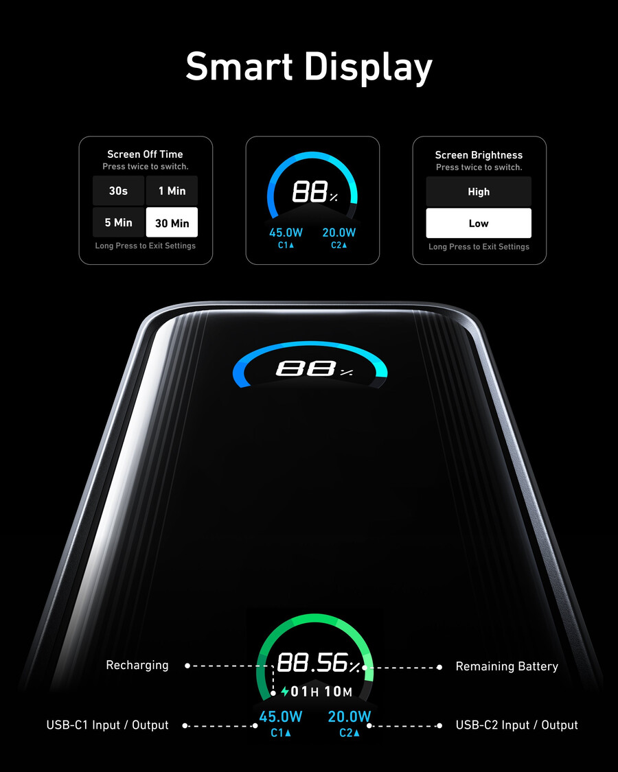 anker prime power bank 96k 65w fusion