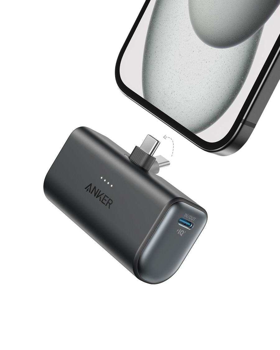 anker nano power bank 225 w innebygd usb-c-kontakt