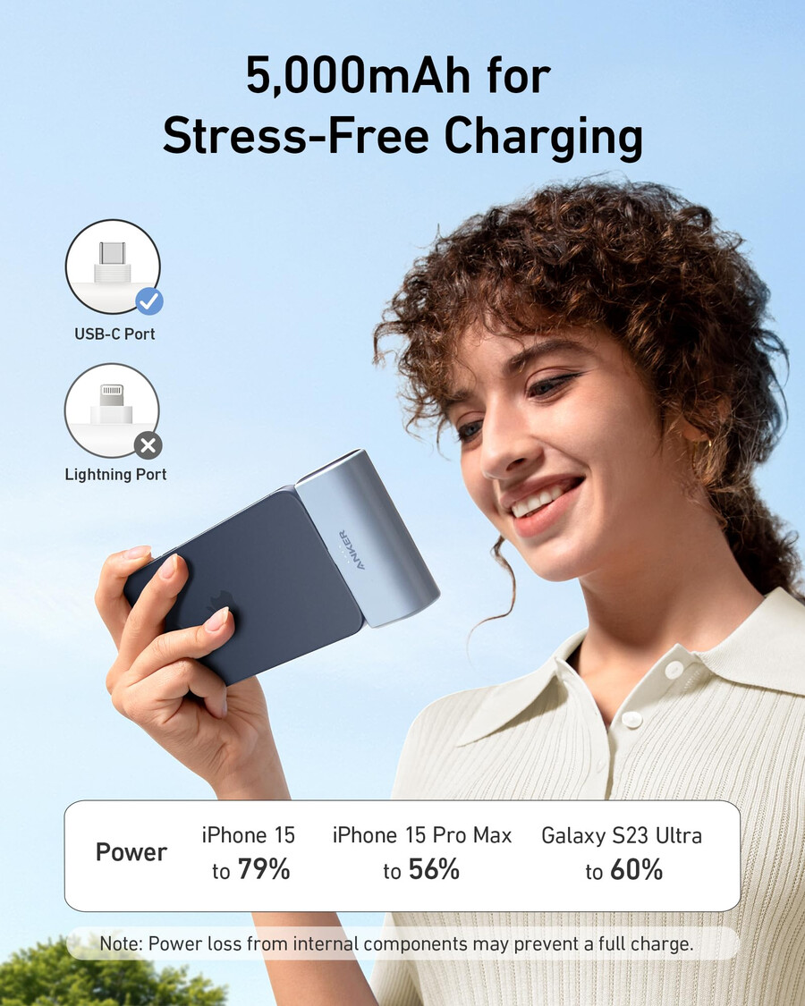 anker nano power bank 225 w innebygd usb-c-kontakt