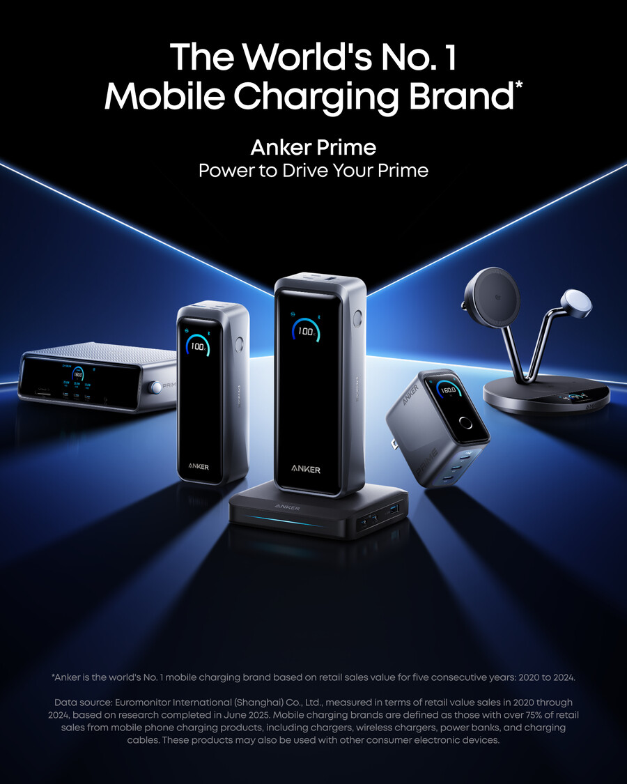 anker prime ladestasjon 150 w 3 porter