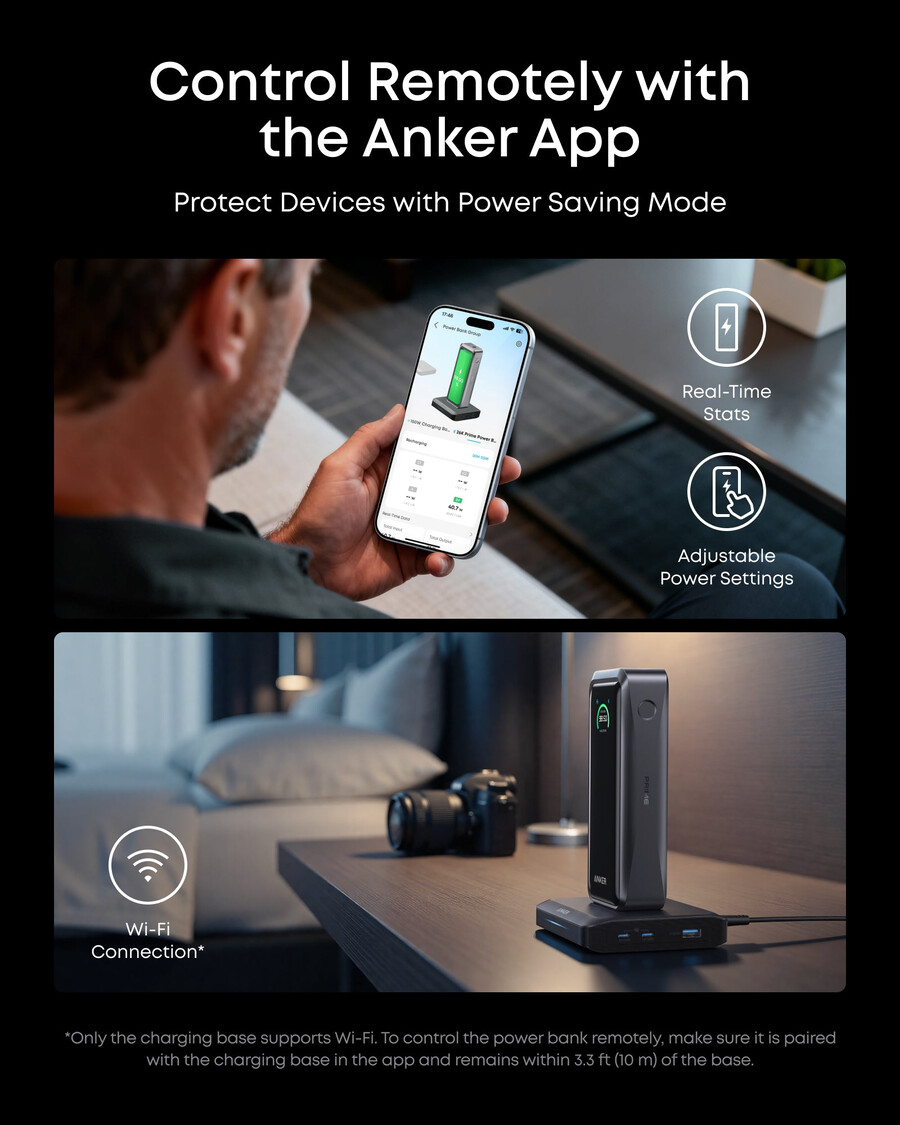 anker prime power bank 26k 300w med ladestasjon