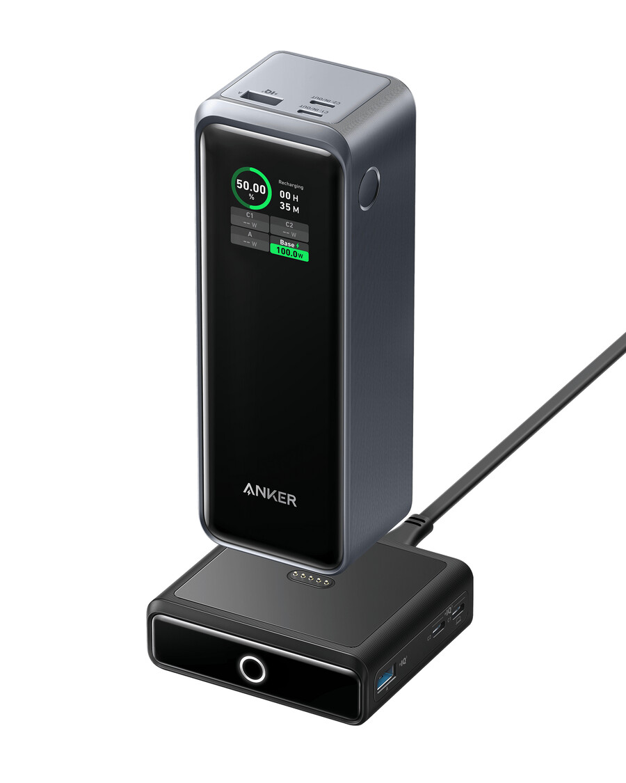 anker prime 27 650 mah powerbank 250 w og 100 w ladestasjon