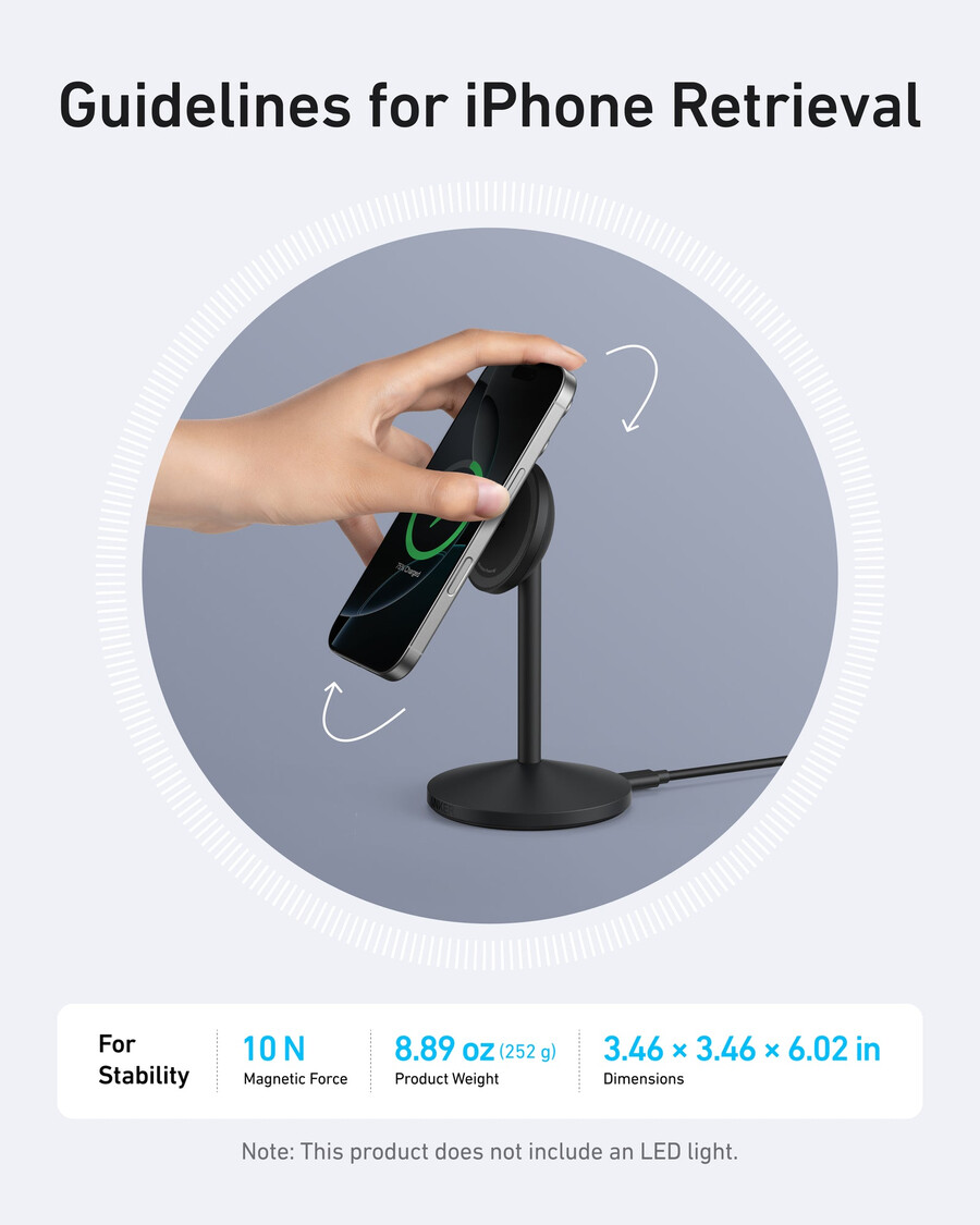 anker maggo trådløs lader stativ