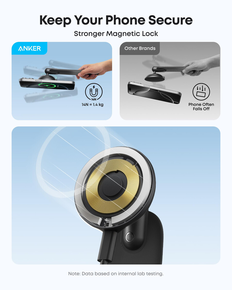 anker maggo trådløs ladestasjon og anker nano trådløs billader